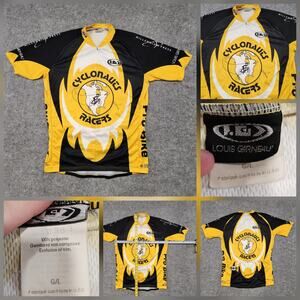VTG Cyclonauts Racers Cycling Jersey‎ Mens L Large Louis Garneau Bike USA Made